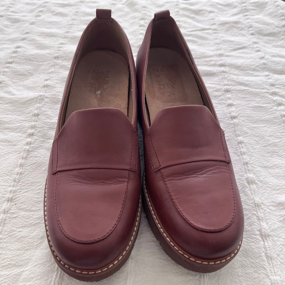 Naturalizer Darry Cappuccino Leather Lug Sole Loafers 7.5W